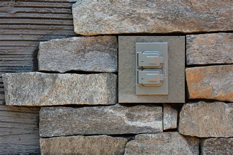 cultured stone electrical box|cultured stone veneers.